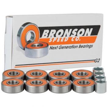 Rodamientos para Skateboard Bronson G2 8-Ball Plata Naranja Unisex