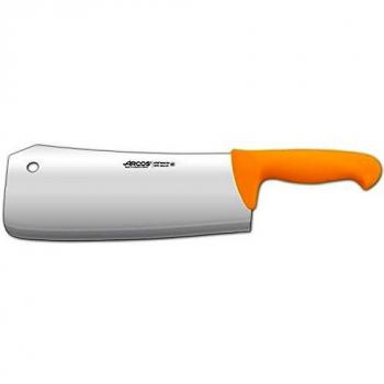 Arcos Serie 2900, Cuchillo Macheta, Hoja de Acero Inoxidable Nitrum de 240 mm, Mango inyectado en Polipropileno Color Amarillo