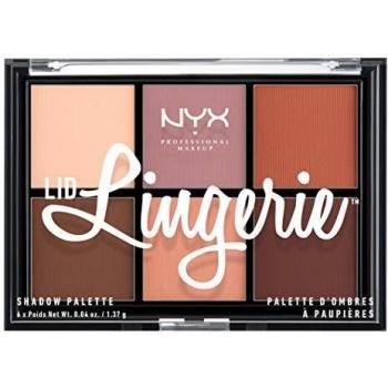 NYX Professional Makeup Paleta de sombras de ojos Lid Lingerie Eye Shadow Palette, Pigmentos compactos, 6 sombras de textura mate y cremosa