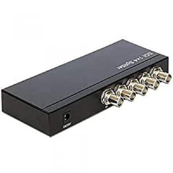 Divisor de Video 3G-SDI 1 entrada a 4 salidas DeLOCK 93250, BNC, Metal, Resoluciones hasta 1080p