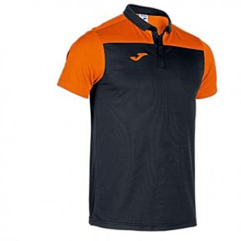 Polo de Manga Corta Joma Hobby II Hombre Negro Naranja