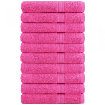 Toallas premium Solund 10 unidades 100% algodón 100x200 cm 600 gsm colores Rosa, Morado, Naranja y Negro