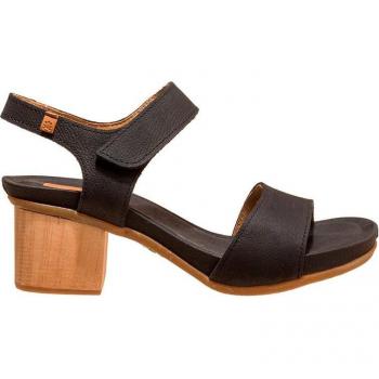 El Naturalista N5564 Deba Pleasant Black - Sandalias de Tacón para Mujer con Autocierre de Piel en Color Negro