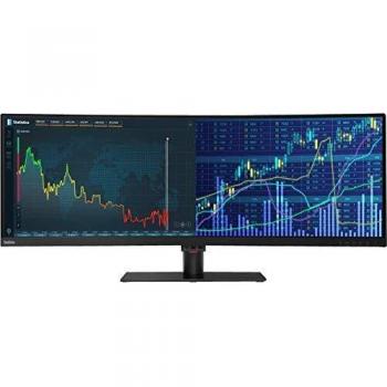 Lenovo ThinkVision P44w-10 43.4 DWUXGA VA Curved Monitor 144 Hz 4 ms 2xHDMI2.0 + DP 1.4 + 2xUSB Type-C 3 lados sin bordes con altavoces Regulable en altura - Negro