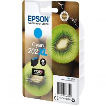 Epson Kiwi Singlepack Cyan 202XL Claria Premium Ink - Cartucho de tinta para impresoras