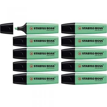 Marcador fluorescente STABILO BOSS Original - Caja con 10 unidades - Color turquesa