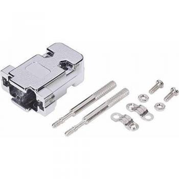 Guscio D-Sub 9 Pines Metálico, Plástico Metallizado, 180° Plata - BKL Electronic