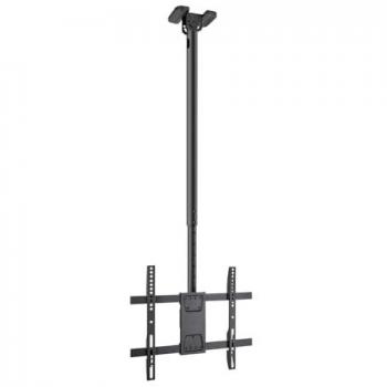 Tooq Soporte de Techo XL para Pantallas 32-75, Inclinable y Giratorio 180º, Gestión de Cables, Peso Máximo 60kg, VESA Máximo 400x400mm, Color Negro
