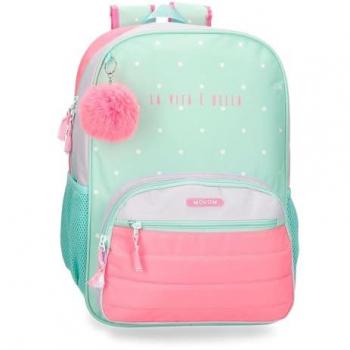 Mochila Escolar Unisex Movom La Vita È Bella Verde Adaptable a Carro Poliéster 42 cm