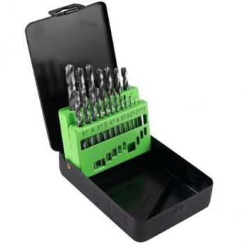 Estuche de brocas helicoidales HSS 4341 1-10mm 19 piezas