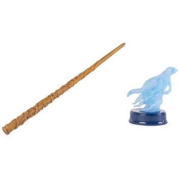 Varita mágica electrónica con figura patronus de Hermione Granger Wizarding World