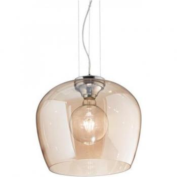 Lámpara colgante Blossom Cristal ámbar 1 bombilla 34cm, tipo domo para interior, 1 luz ámbar, casquillo E27