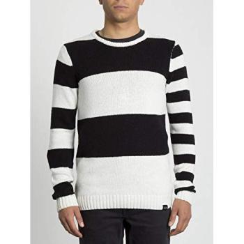Volcom Edmonder Striped Sudadera, Hombre, Negro
