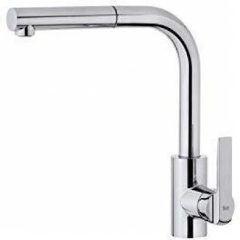 Teka 539381200 - Grifo para fregadero de cocina con boquilla extraíble 938-539381200, color gris