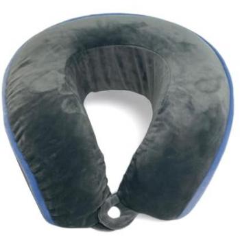 Almohada de Viaje Viscoelástica para Cuello Cervical - Ideal para Oficina, Avión, Tren y Coche (Gris)