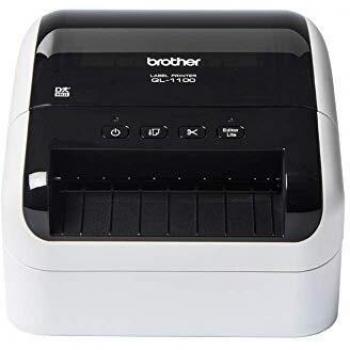 Brother Label Printer Etiquetadora de envío, Color Blanco y Negro Brillante.