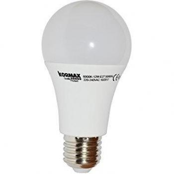 Kormax Bombilla LED Luz Fría E27, 12 W, Blanco, 1 Unidad