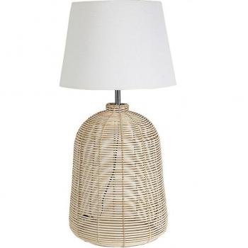 Lámpara de mesa STYLE HOME Romimex Beige Mimbre 30 x 50 x 30 cm