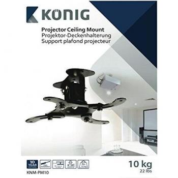 König KNM-PM10 - Soporte de techo para proyector, color negro