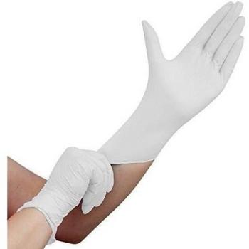 100 Pares Nitrilo Guantes Desechables Guantes Desechables Guantes De Nitrilo - blanco, S