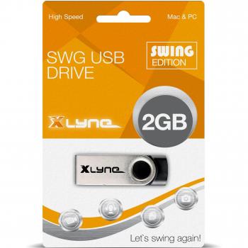 Pendrive Xlyne Swing 2 GB USB 2.0 Negro