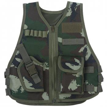 VGEBY Ajustable Chaleco de Camuflaje con Multi Bolsillos para Niños para Juegos al Aire Libre Caza Fotografía Pesca Campamento