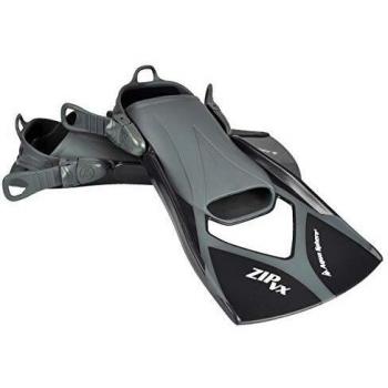 Aletas de Natación Aqua Sphere Zip VX Negras, Grises y Blancas - Talla S