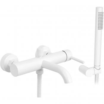 Grifería de baño Rea Lungo Blanco Mate - Grifo de bañera con acabado blanco mate, diseño moderno y elegante, fácil instalación, resistencia a la corrosión, caudal regulable y compatible con sistemas de agua caliente y fría