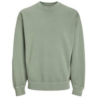 Men's Jack & Jones Essentials Charge Faded Crew Neck Sweatshirt - Iceberg Green, Size Large