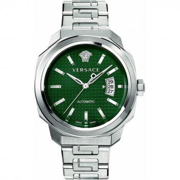 Versace Automatic Watch Dylos Green Dial Gray Male Size: ONE SIZE