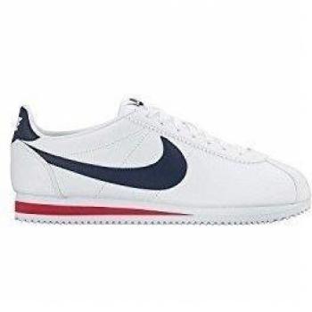 Nike Classic Cortez Leather - Zapatillas de running, Hombre, Blanco / Azul / Rojo, 41