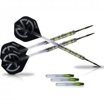 XQ MAX (Adultos 21 g Michael Van Gerwen Mighty Generación Steel Dardos 90% Tungsten en 21 Gramos, Green, 1