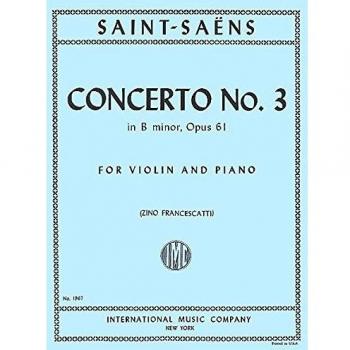SAINT SAENS - Concierto nº 3 Op.61 en Si menor para Violin y Piano