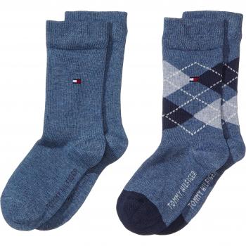 Tommy Hilfiger Th Kids Original Argyle Sock 2P - Calcetines para niños, color blau