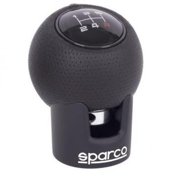 Sparco Perilla de Cambio de Marcha SPG104BK - Pomo de Palanca de Cambios, diseño ergonómico, acabado en negro, material resistente y duradero, fácil instalación, compatible con la mayoría de vehículos