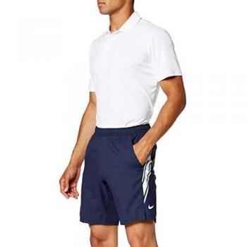 Nike Court Dry 9in Shorts Hombres - Azul Oscuro, Blanco