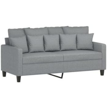 Sofá 2 plazas 140 cm Tela Gris claro