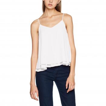PIECES Pckarlie Singlet, Camiseta sin Mangas para Mujer, Blanco