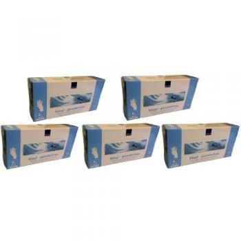 Guantes de Vinilo Transparentes Abena Talla L, Sin Polvo, 100 Unidades