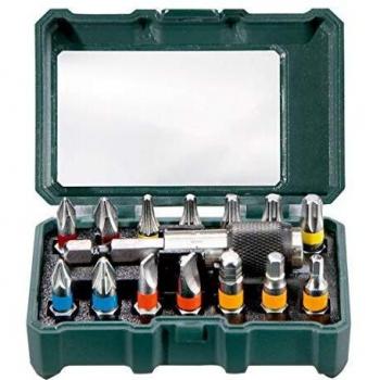 Metabo 626703000 626703000-Estuche de Puntas y portapuntas, 15 Piezas
