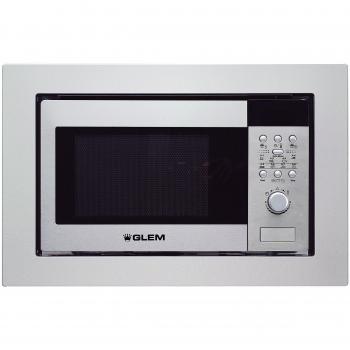 Microondas Integrado Glem Gas GMI203IX - 20L, 800W, Acero Inoxidable, Grill