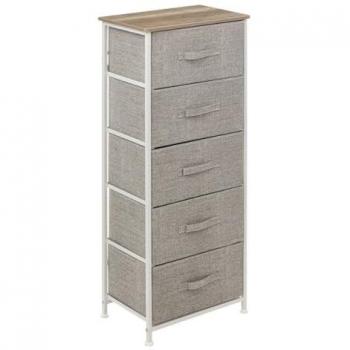 Mueble Alto Tissa con 5 Cajones Gris Claro - Five Simply Smart