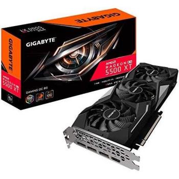 GIGABYTE Radeon RX 5500 XT Gaming OC 8G Tarjeta gráfica, PCIe 4.0, 8 GB 128 bits GDDR6, GV-R55XTGAMING OC-8GD Tarjeta de Video