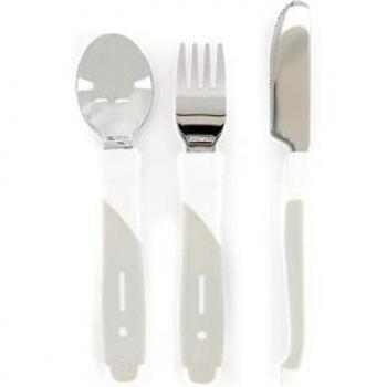 Set de Cubiertos Infantiles Twistshake 12M+ Acero Inoxidable Blanco