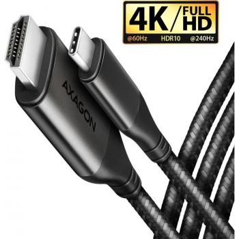 Adaptador USB-C a HDMI 2.0 AXAGON RVC-HI2MC, 4K/60Hz, Aluminio, 1.8m