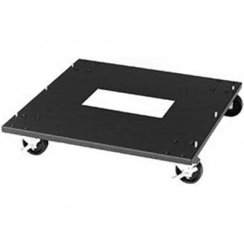 Lowell LMSB-22FL Shallow Mobile Base with 3 Fine-Floor Casters, Black