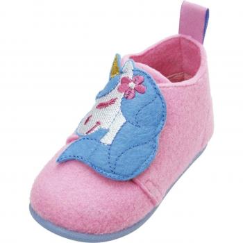 Playshoes Unicorn Baby Slippers - Unisex Felt Footwear for Kids
