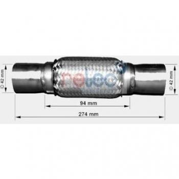 Retec - 377.97.74 - 0742.274 a - Flex Tubo de escape sistema - i42,0 X 274 m de
