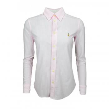Polo Ralph Lauren Women's Pink Slim Fit Oxford Shirt Size L