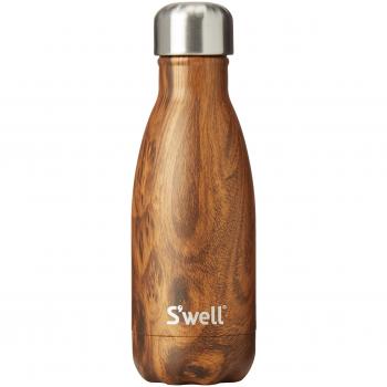 Swell Teakwood Botella Termo, Acero, Marrón, 5x5x19 cm